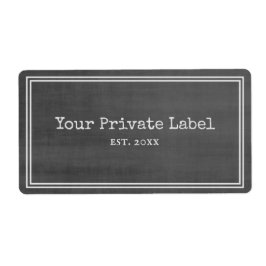 Retro Black Chalkboard Ihr persönliches Label Aufk