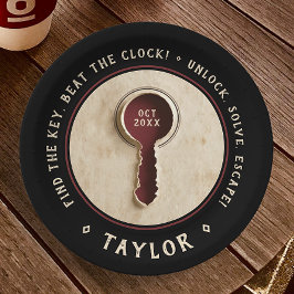 Retro Black Escape Room Detection Mystery Key Pappteller