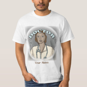 Retro Black Female Doctor T - Shirt