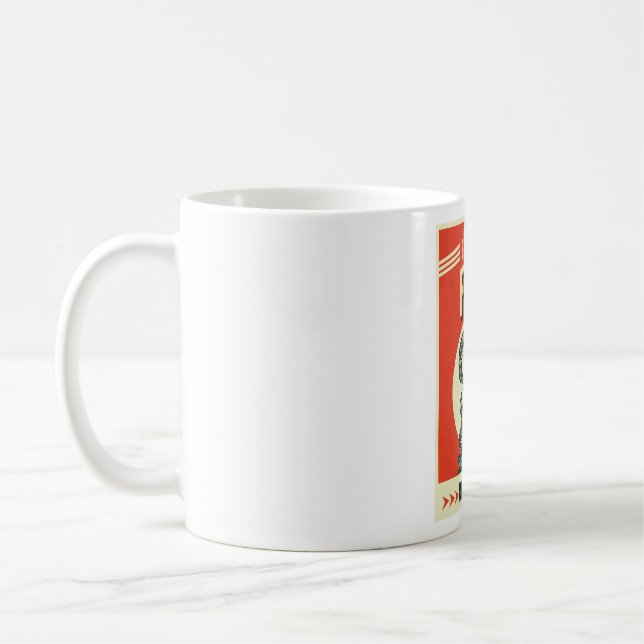 Retro Black Friday Pop Art Pin-Up Girl Kaffeetasse (Links)