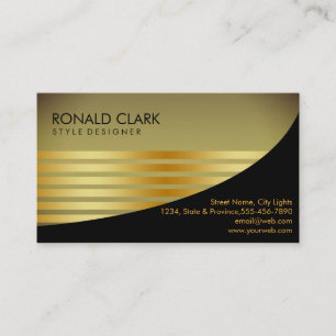 Retro Black Gold Financial Services Construction Visitenkarte