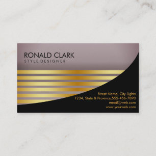 Retro Black Gold Financial Services Construction Visitenkarte