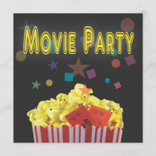 Retro Black Movie Anniversaire Fête Invitation
