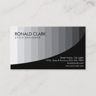 Retro Black Steel Silver Metal Financial Services Visitenkarte