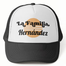 Retro Black und White La Familia Spanischen Namen
