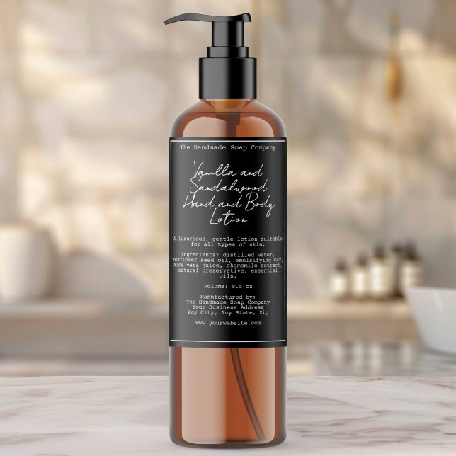 Retro Black Waterproof Cosmetics Flasche Etikett (Von Creator hochgeladen)