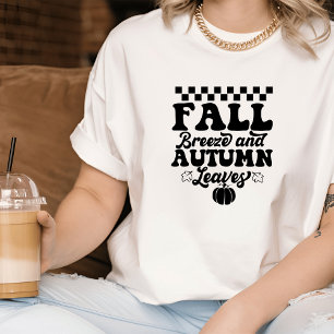Retro Black + White Herbst T - Shirt