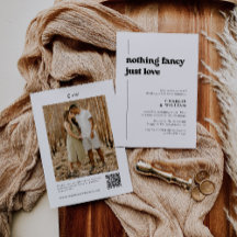 Retro Black & White Wir haben Elopement Empfang