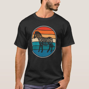 Retro Black zebra Vintag Style Niedlich zebra T-Shirt