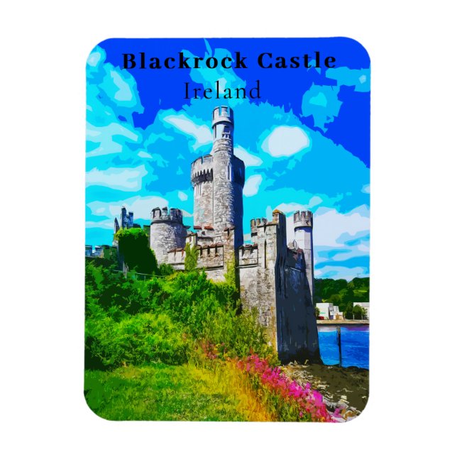 Retro Blackrock Castle Cork Irland Reisemagnet Magnet (Vertikal)