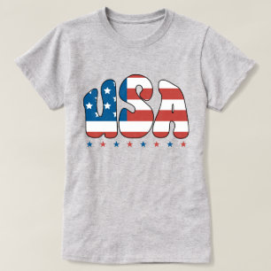 Retro-Blase USA-Typografie T-Shirt
