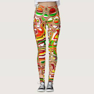 Retro-Blasen Digitale Kunst Leggings