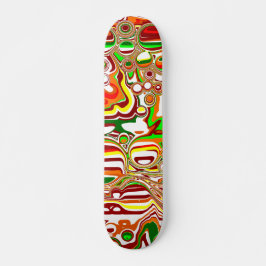 Retro-Blasen Digitale Kunst Skateboard