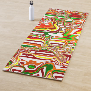 Retro-Blasen Digitale Kunst Yogamatte