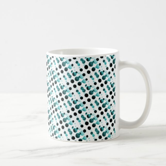 Retro-Blasen-Tasse, Aquamarin Kaffeetasse (Rechts)