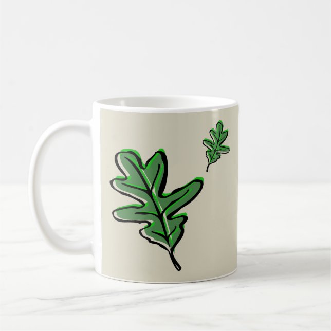 Retro-Blattdruck-Kaffeetasse Kaffeetasse (Links)