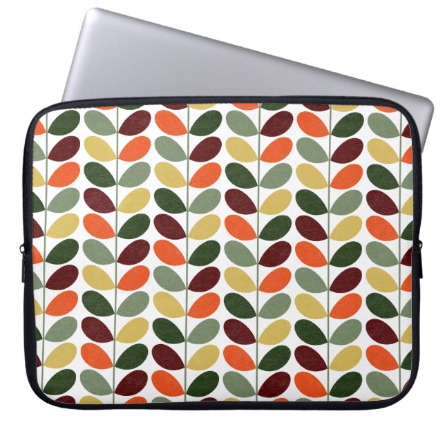 Retro-Blätter II Laptopschutzhülle (Vorderseite)