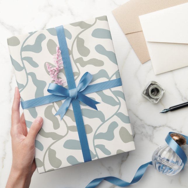 Retro-Blätter und -Reben Geschenkpapier (Schenken)