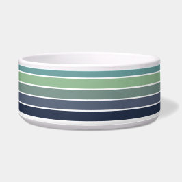 Retro Blau & Grün Surfbrett Streifen Napf