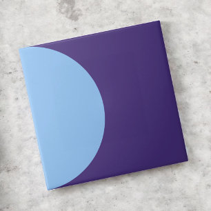 Retro Blau Halbkreis Mid Century Modern Cool Fliese
