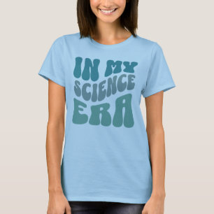 Retro Blau in meiner Wissenschaftszeit Eine weibli T-Shirt