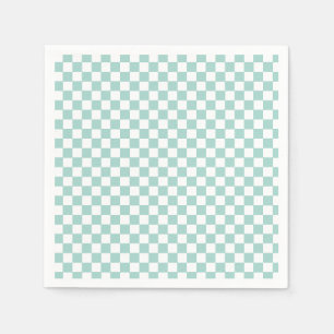 Retro blau kariert Skateboard zwei cool 2. Geburts Serviette