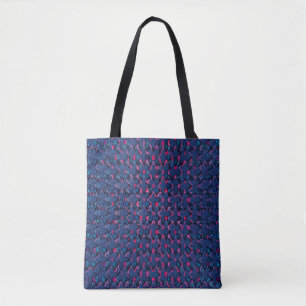Retro blau-rosa Muster Tasche