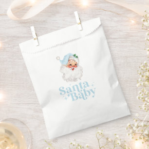 Retro Blau Santa Baby Weihnachts-Baby-Party Geschenktütchen