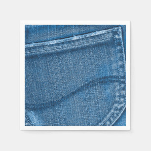 Retro blaue Denim-Beschaffenheit Serviette