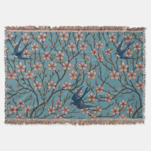 Retro-blaue Schwalbenmuster von Walter Crane Decke