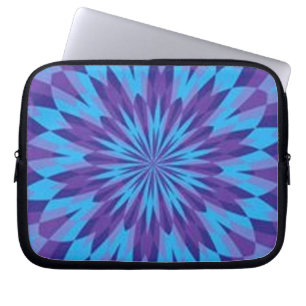 Retro blaue Spritzen-Laptop-Hülse Laptopschutzhülle