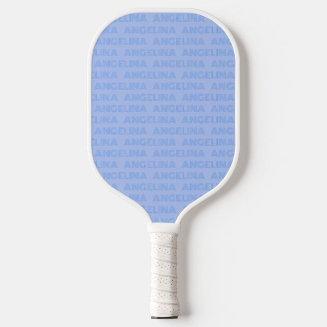 Retro Blaues Custom Name Pickleball Paddle 70er (Vorderseite)