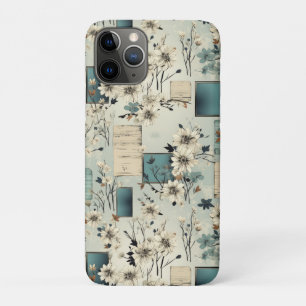 Retro-Blaufilm Weiße Blume Ephemera Case-Mate iPhone Hülle