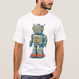 Retro-Blechroboter — Cartoon-Mech aus den 1950ern  T-Shirt