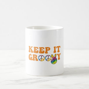 Retro bleib groovy kaffeetasse