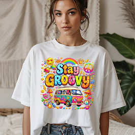 Retro Bleib Groovy Tri-Blend Shirt