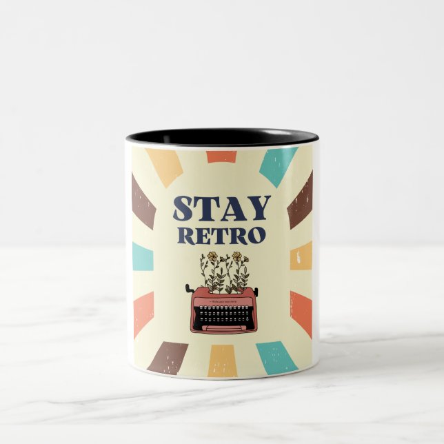 Retro bleibe zweifarbige tasse (Mittel)