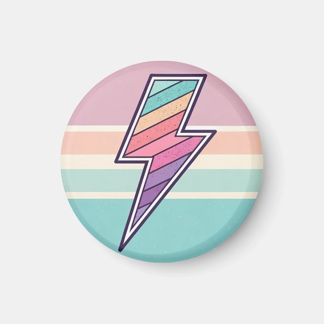 Retro-Blitzschlag Magnet (Vorne)