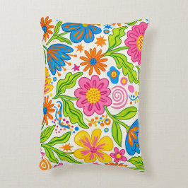 Retro Bloom Floral Dekokissen