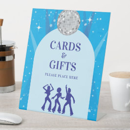 Retro Blue 70s Disco Dancing Queen Cards & Gifts Sockelschild