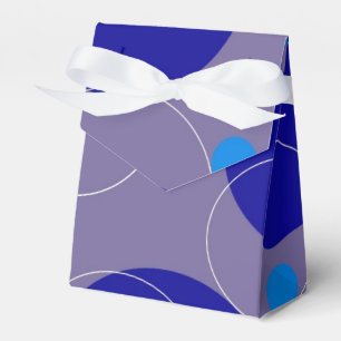 Retro Blue Circles & Ovals Royal Periwinkle Aqua Geschenkschachtel