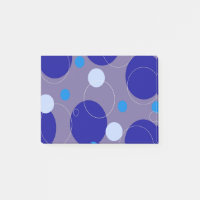 Retro Blue Circles & Ovals Royal Periwinkle Aqua