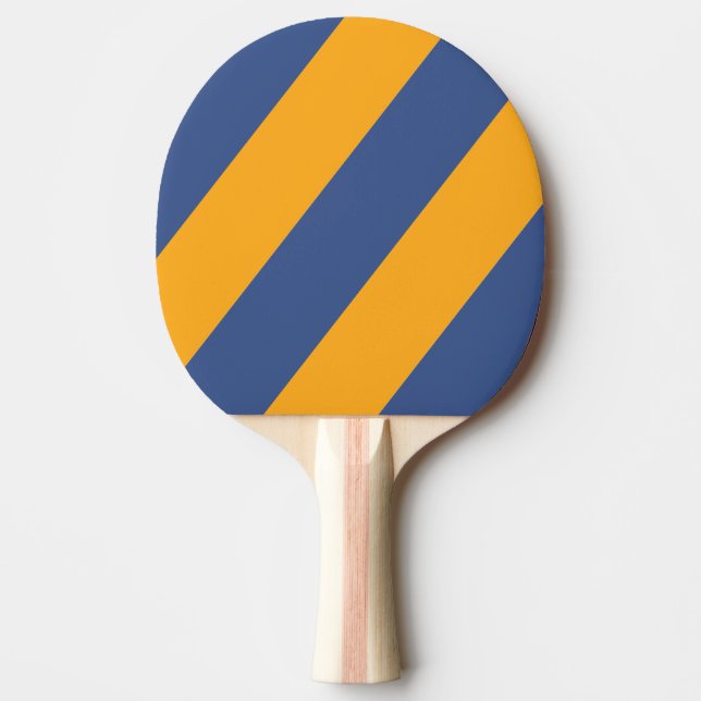 Retro Blue Crush Sunset Bold Stripes Tischtennis Schläger (Vorderseite)