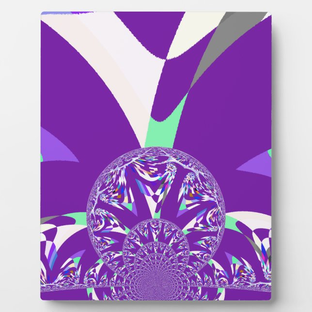 Retro Blue Cyan Kaleidoskop Art Print Fotoplatte (Vorderseite)