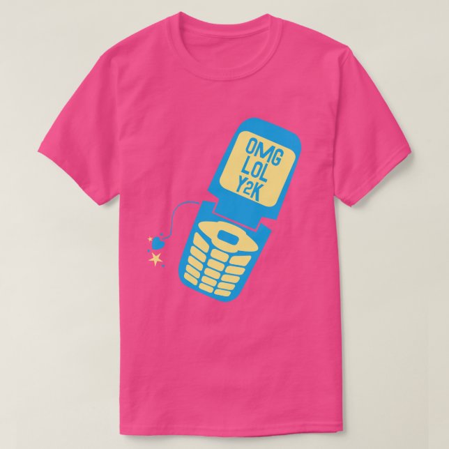 Retro Blue Dreh Phone T - Shirt (Design vorne)