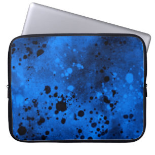 Retro Blue  Farbklecks  Laptopschutzhülle