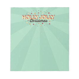 Retro Blue Flash Farbe heilige jolle Weihnachtstex Notizblock