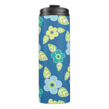 Retro Blue Flowers