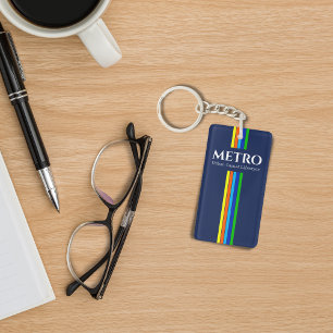 Retro Blue Modern Stripes Business Logo