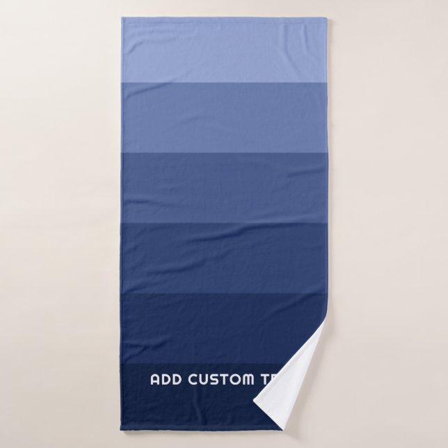 Retro Blue Stripes mit einfachem seriellen Sans-Na Badehandtuch (Badehandtuch)